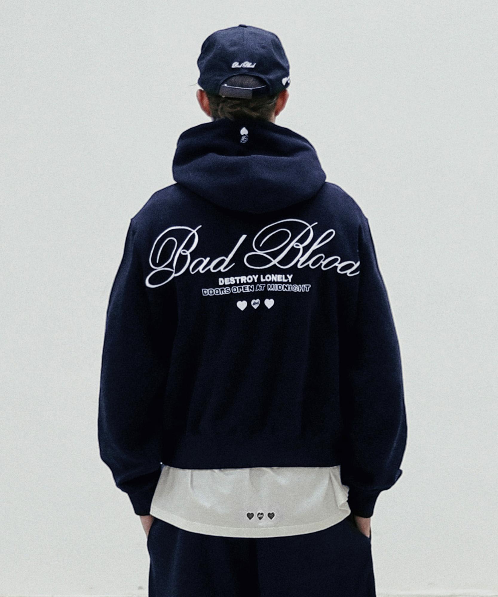 Bad Blood Classic Logo Hoodie - Navy M