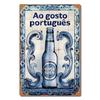 Rennserie Illustration Super Bock Ao Gosto Portugues Rustikale Wanddekoration Metallblechschild Vintage Dekor für Kneipe Lustig