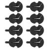 8Pcs Violin Mute Adjustable Rubber Silencer Single Hole Practice Parts Accessories Black