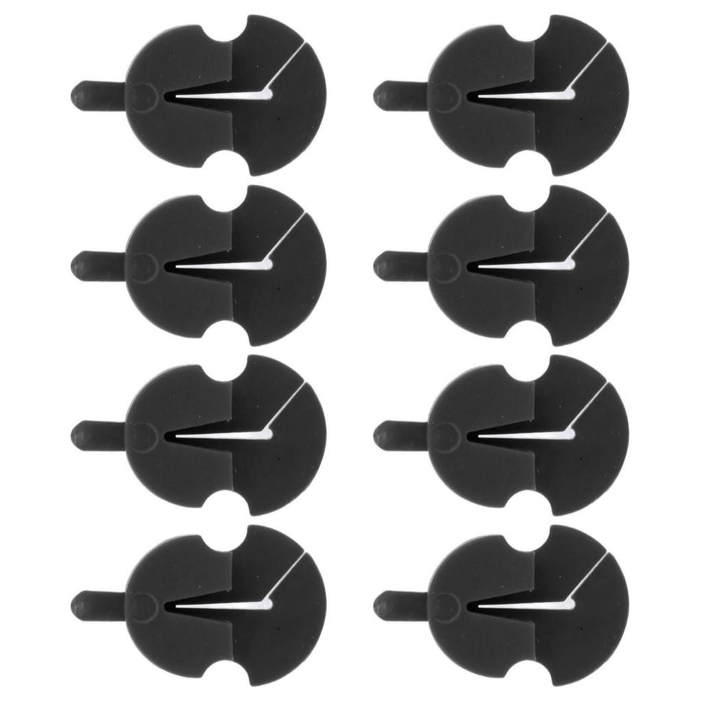 8Pcs Violin Mute Adjustable Rubber Silencer Single Hole Practice Parts Accessories Black