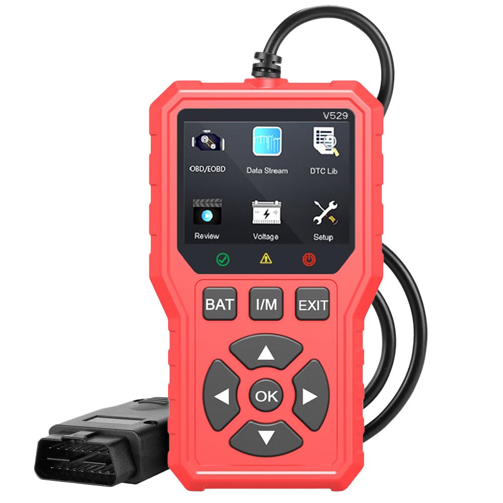 

Official QISI OBD2 Diagnostic Scanner, Japanese Language Support, Engine Check Light Clear, Multilingual Manual Included, OBD Scan Tool (Red)