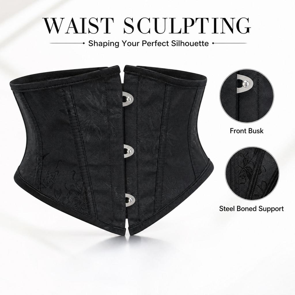 Women's Corset Waist Cincher Shapewear with Boning for Everyday and Wear