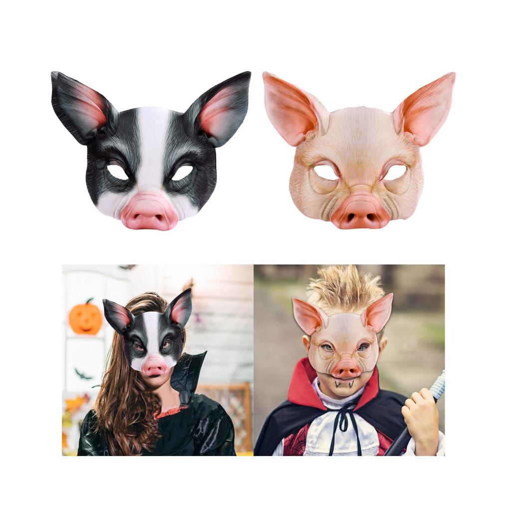 Half Face Animal Cosplay Novelty Animal for Festival Party Adults