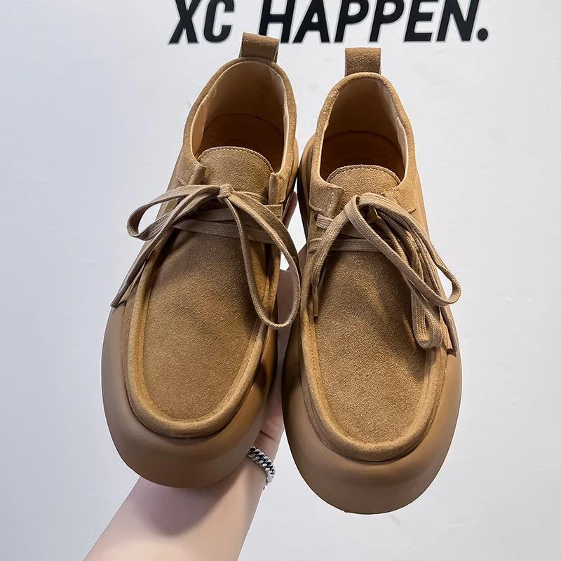 FashionClassic Suede Leather Men's Walking Shoes Non-slip Simple Casual Shoes Fashion Male Outdoor Footwear New Arrival Driving Shoes