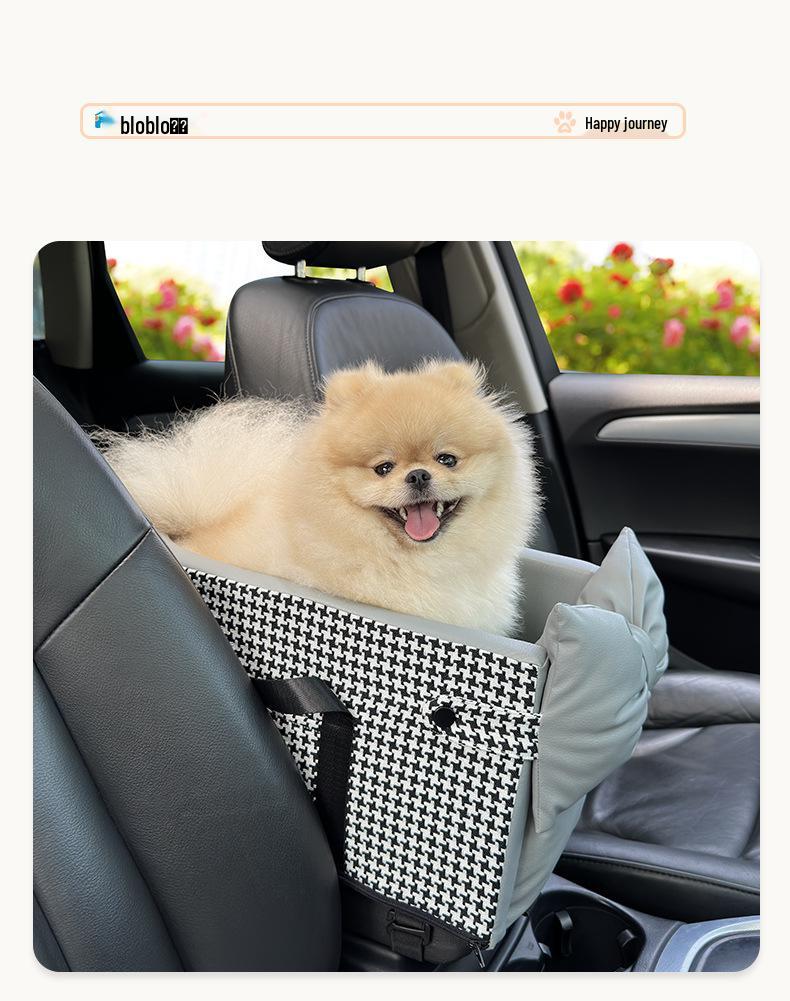 BLOBLO Pet Travel Console Nest for Dogs and Cats - Safe Universal Car Seat