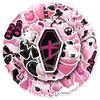 50pc/set Creative Deisgn Scrapbook Sticker Black Pink Color Hear Key Demon Journal Sticker DIY Decor Luggage Stationery Sticker