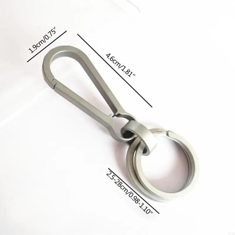 G7NF Lightweight for Titanium Alloy Keychain with for Key Ring Carabiner Car Fo