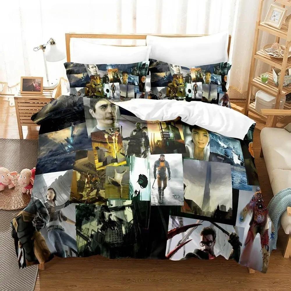 Game Half Life Bedding Set Single Twin Full Queen King Size Bed Set Adult Boys Bedroom Duvet cover Sets Anime