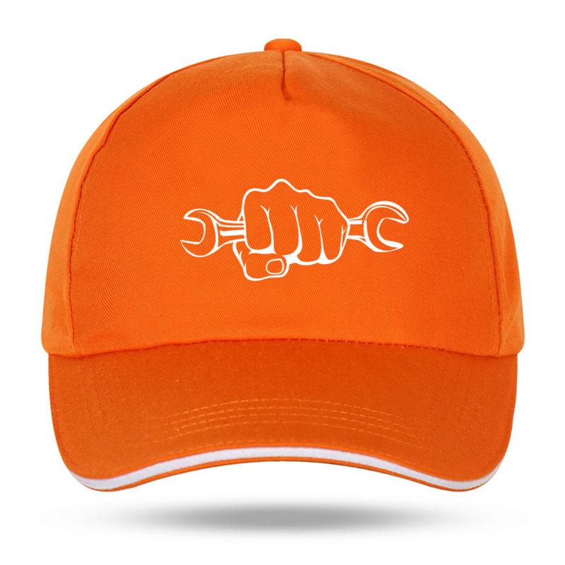 New Unisex Women Fashion Mechanic Holding A Wrench Funny Baseball Caps for Hip Hop Cotton Trucker Cap Bone Dad Hats