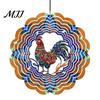 Easy Install Hanging Ornament Outdoor Owl/Hummingbird/Flower/Tree of Life/Rooster Wind Spinners, Reflective Spinners Garden Decor, Bird Deterrents for