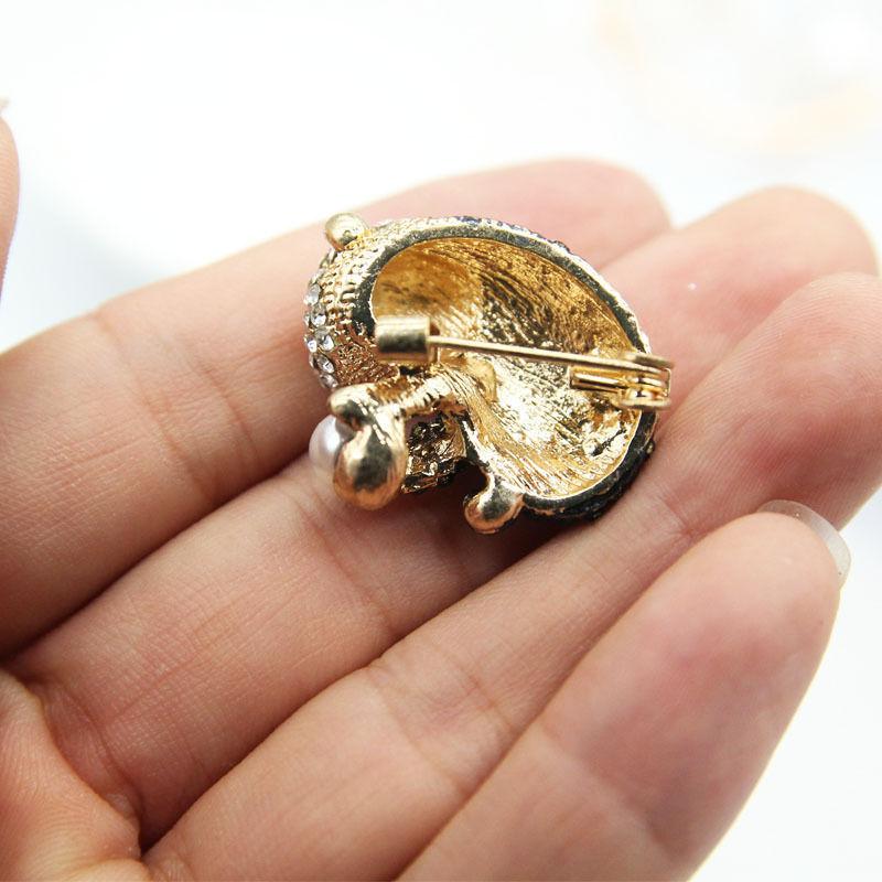 Cute Panda Brooch Rhinestone Alloy Corsage Cartoon Panda Full Diamond Pin Versatile Clothing Female Corsage Pin