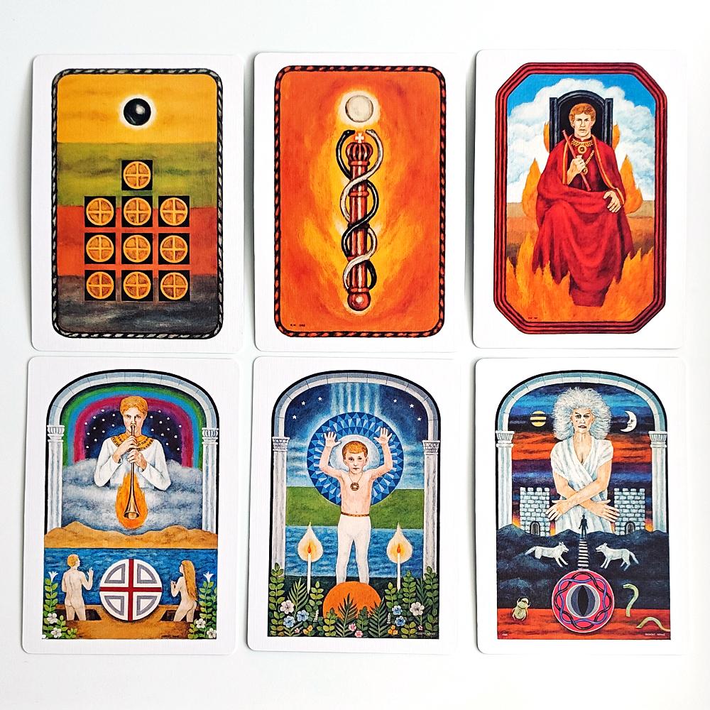 The Jungian Tarot Deck 10.5*7.5cm in Rigid Box, 78 Double-embossed Cards for Active Imagination, Jung Archetypes, Psychology