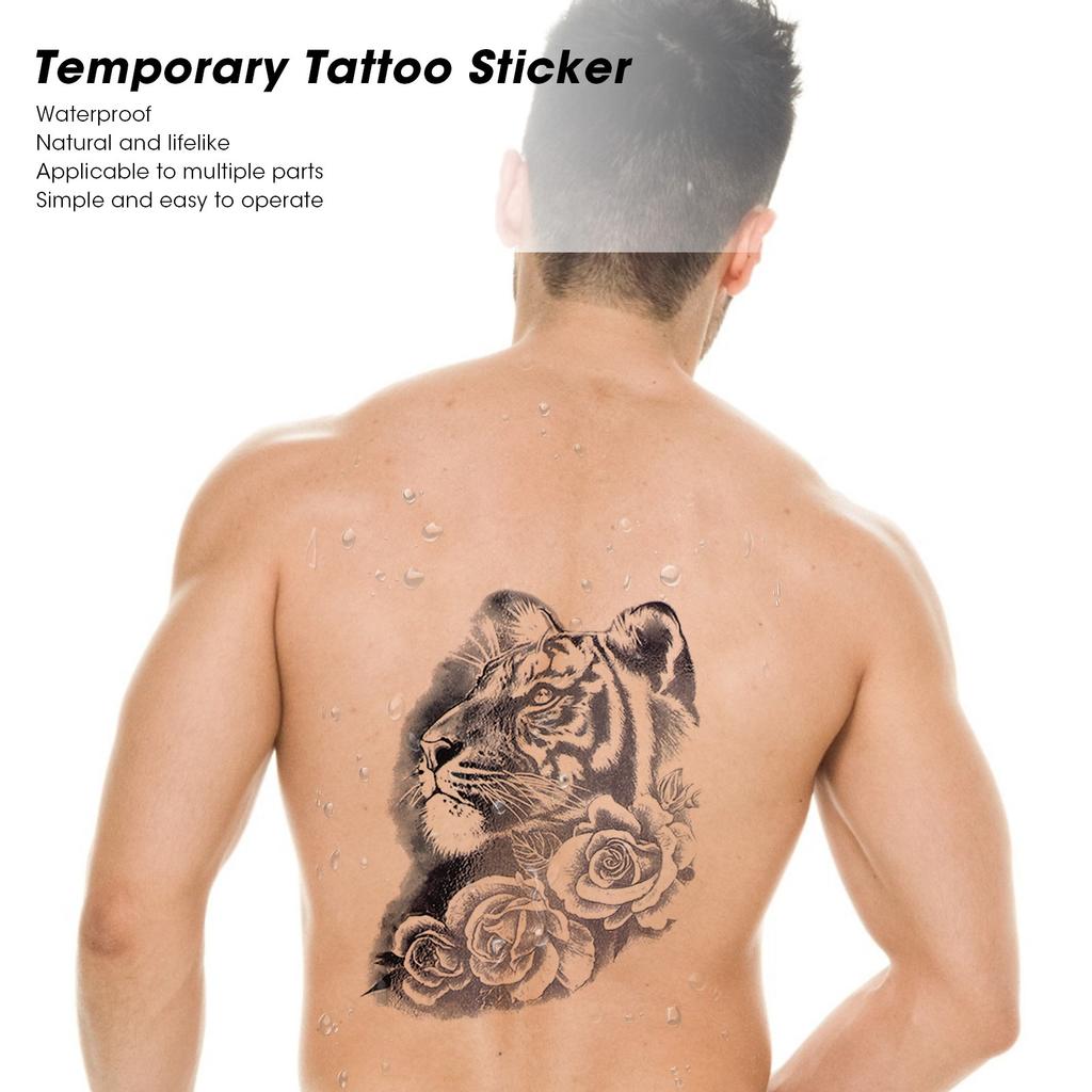 5 Sheet Animal Pattern Temporary Tattoo Sticker Men Waterproof Tattoo Sticker Accessory
