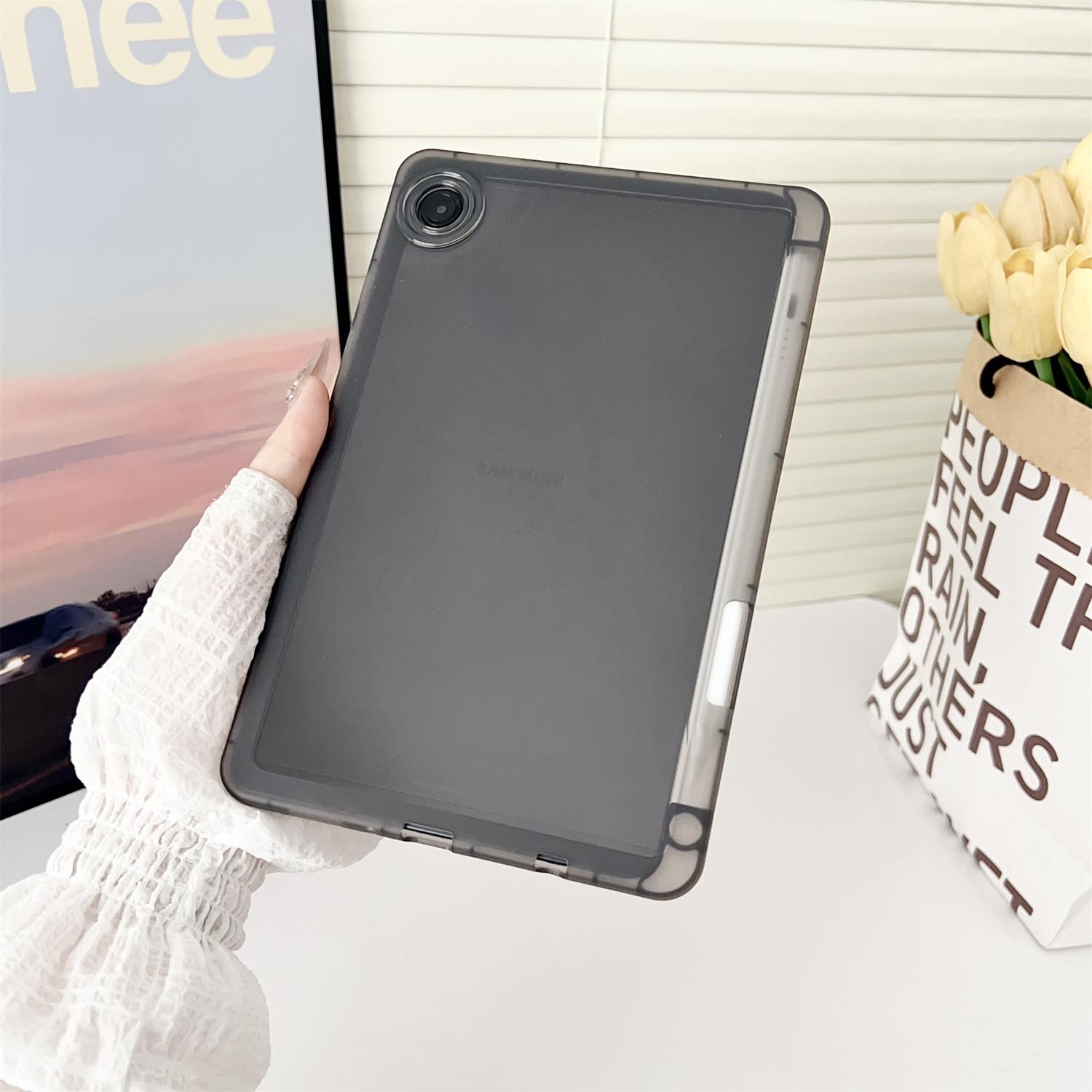 

Для Samsung Galaxy Tab A9 Чехол Прозрачный ТПУ Противоударный Чехол для Планшета с Держателем для Карандаша D