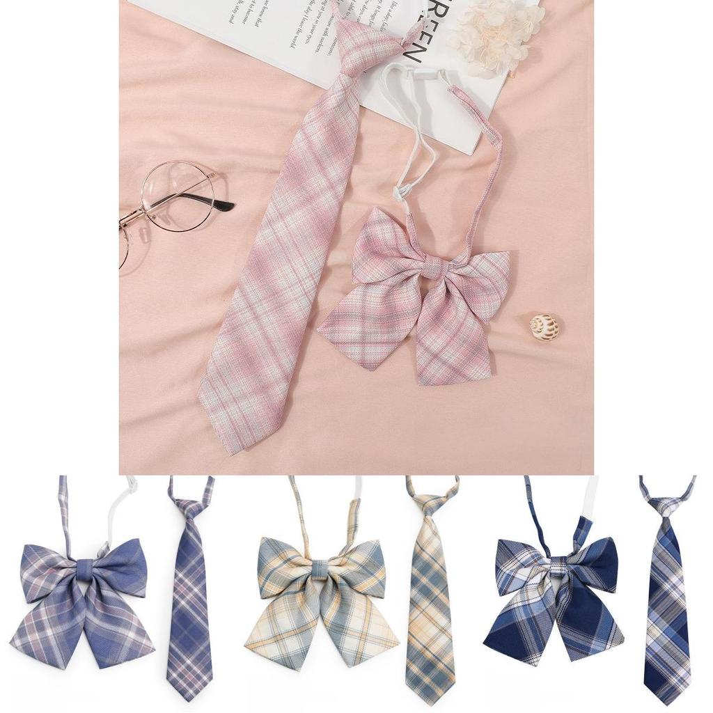 Childrens School Uniform Tie With Gingham Pattern Design For Graduation Photo Shoots