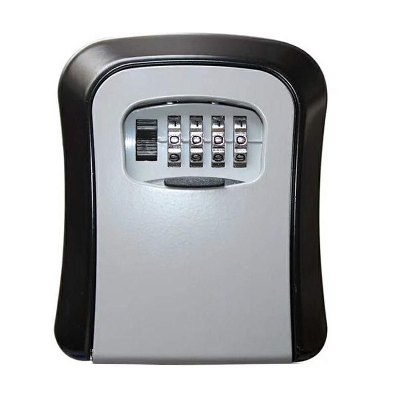 

4-Digit Combination Key Lock Box, Waterproof and Secure, Gray