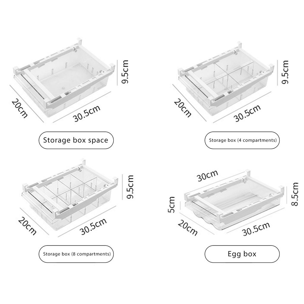 Refrigerator Storage Box Portable Basket Large Capacity Vegetables Egg Fruit Holder Clipping Hanging Drawer Kitchen Storage