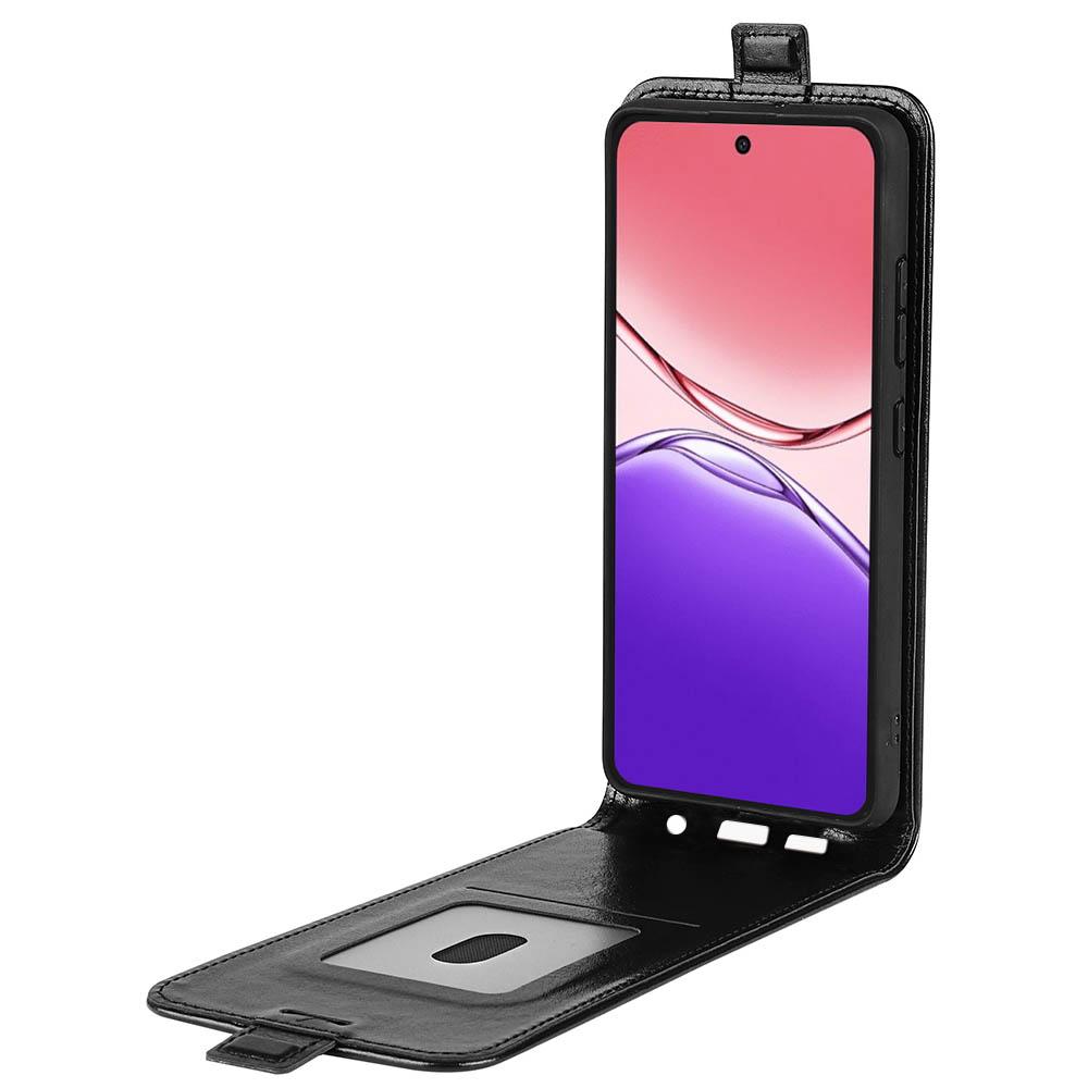 

For Oppo A5 Pro 5G Case with Card Slots Vertical Flip Leather Phone Cover Brown