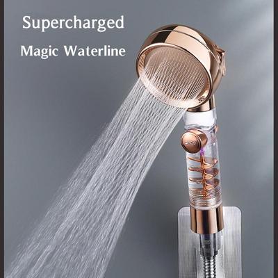 3-Function Filter Shower Head with Stop Button Magic Waterline High Pressure Bathroom Handheld Shower Nozzle