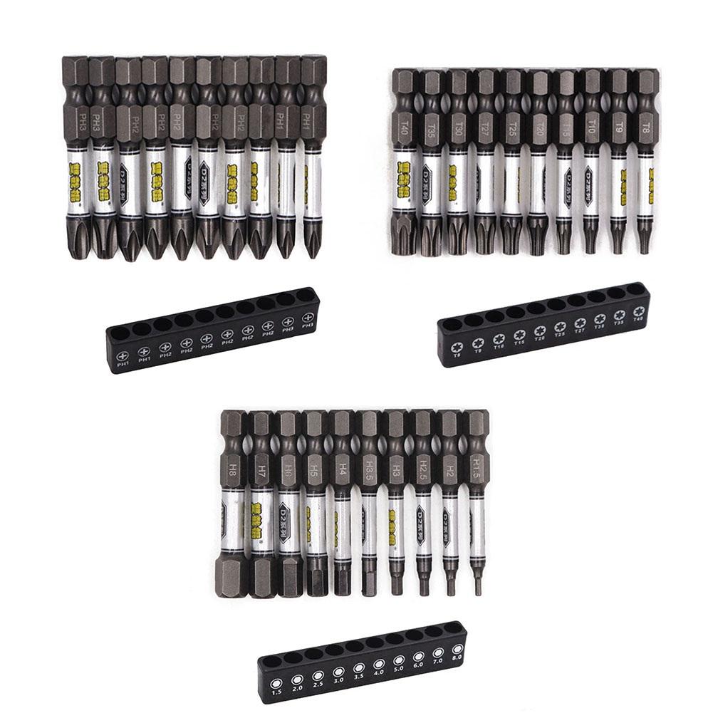 1/4" Schraubendreher-Bit-Set Magnetisch Schlagfest Kreuz Sechskant Torx Mit Bithalter-Satz Sechskantgriff Schraubendreher-Werkzeug