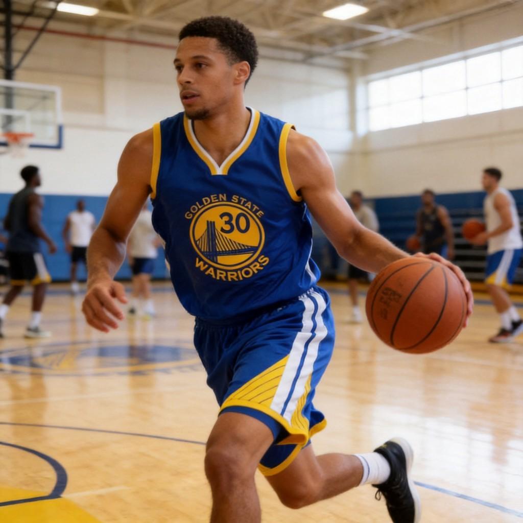 Maglia da Basket Stephen Curry in Poliestere con Tessuto Traspirante per Uomo Adulto
