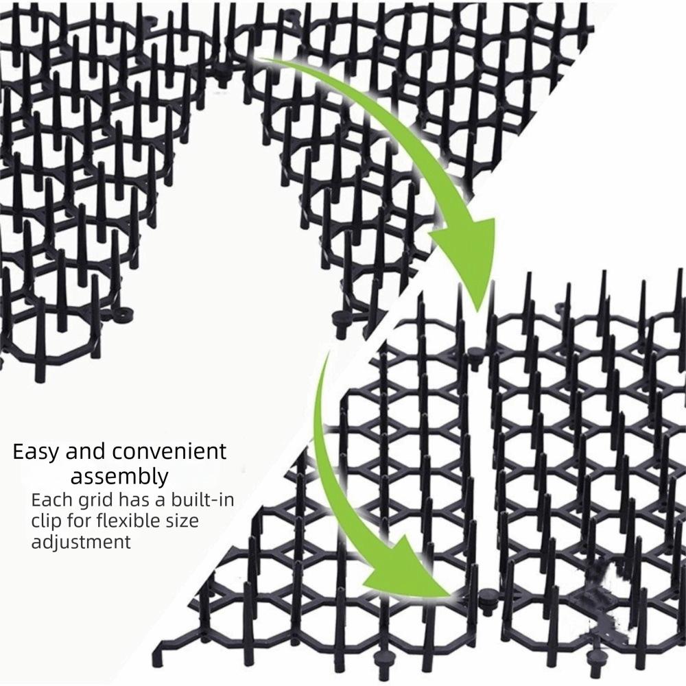 6PCS Indoor Outdoor Use Cat Deterrent Mat Spikes Fence Repellent Mat Furniture Protection