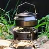 Portable 1 Litre Lightweight Stainless Steel Camping Kettle Durable and Camping Tea Pot for Indoor Outdoor Campfire Use