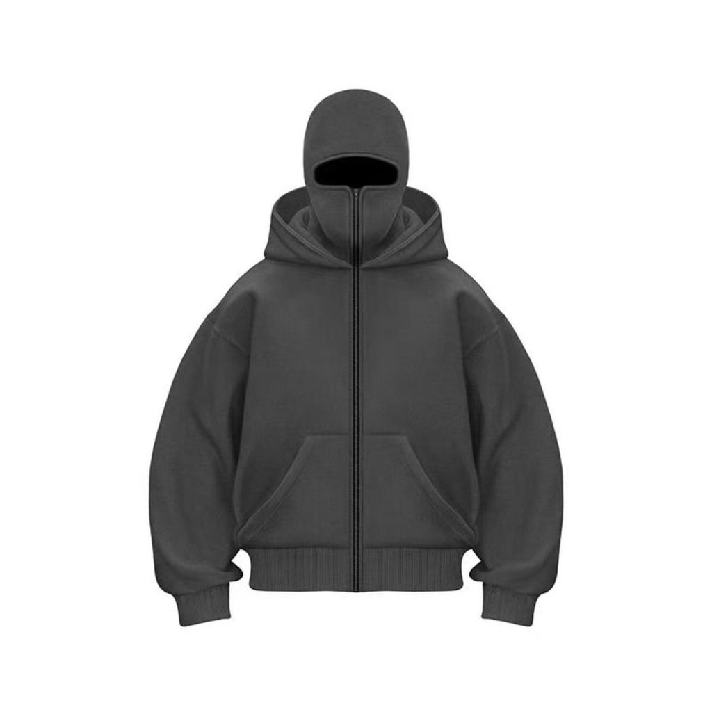 Design Unico per la Stagione Primavera e Autunno, Felpa con Cappuccio e Zip a Doppio Strato, Stile Streetwear Largo per Uomo e Donna, Stile Coppia