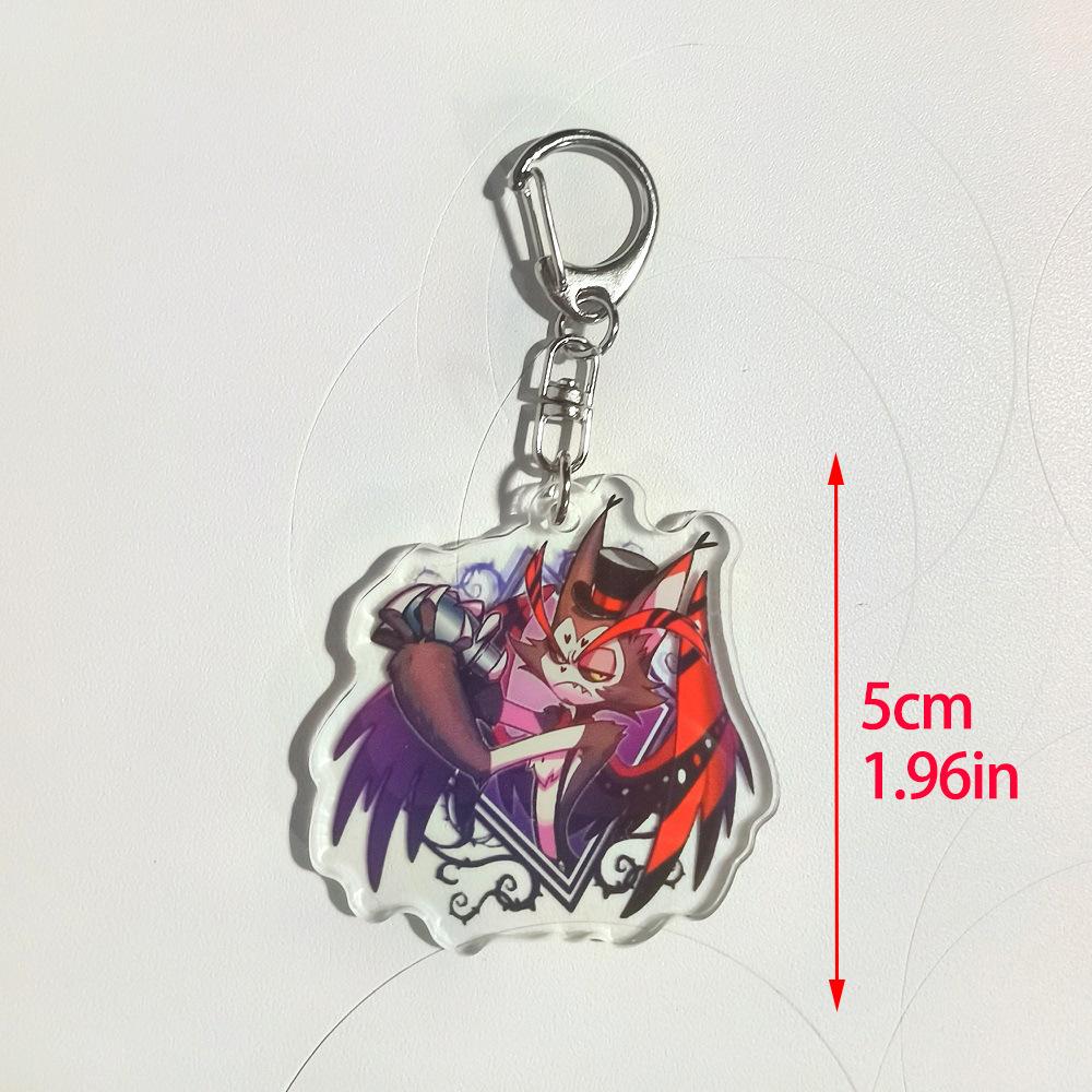 1PC Hazbin Hotels Pouch Acrylic Pendants Accessories Animation Trendy Jewelry Key Ring Animation Design Adorable Keyring Innovative Brooch Present