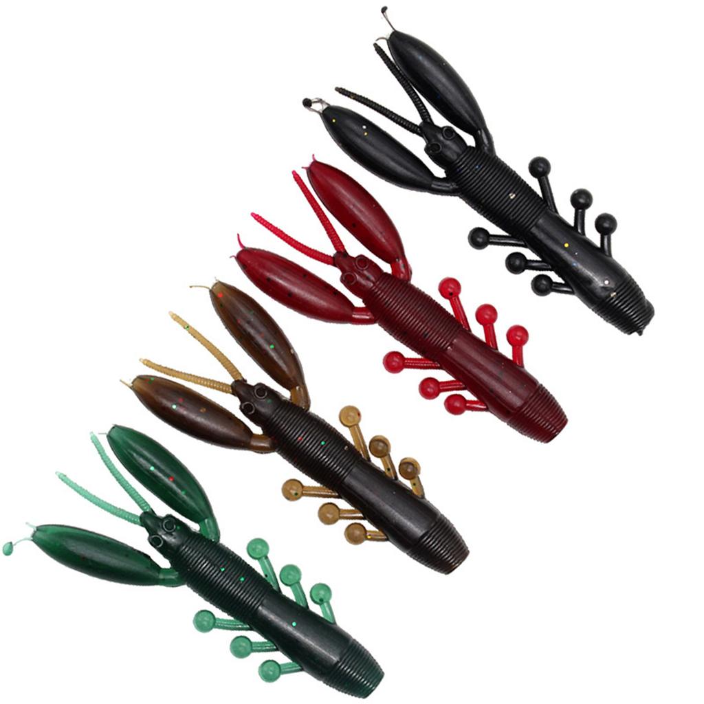 Floating Soft Hammer Fake Shrimp 7.5cm Fish Shaped Soft Worm Seawater,fishing Soft Plastic Bass, Crayfish Soft Plastic Worm Fishing