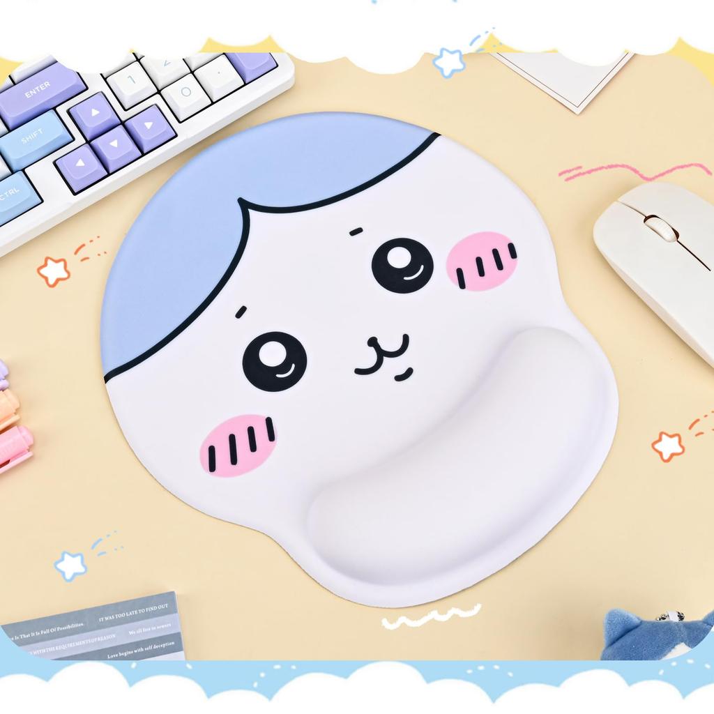 Newseego Mouse Pad Cute Design with Integrated Wrist Memory Ergonomic Character Reduces Wrist Ideal for Gaming and Stylish Computer Pad - Rest, Foam,