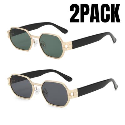 2PACK Luxury Square Vintage Women Sunglasses Ladies Fashion Brand Design Sun Glasses Women's Sunscreen Gafas De Sol UV400