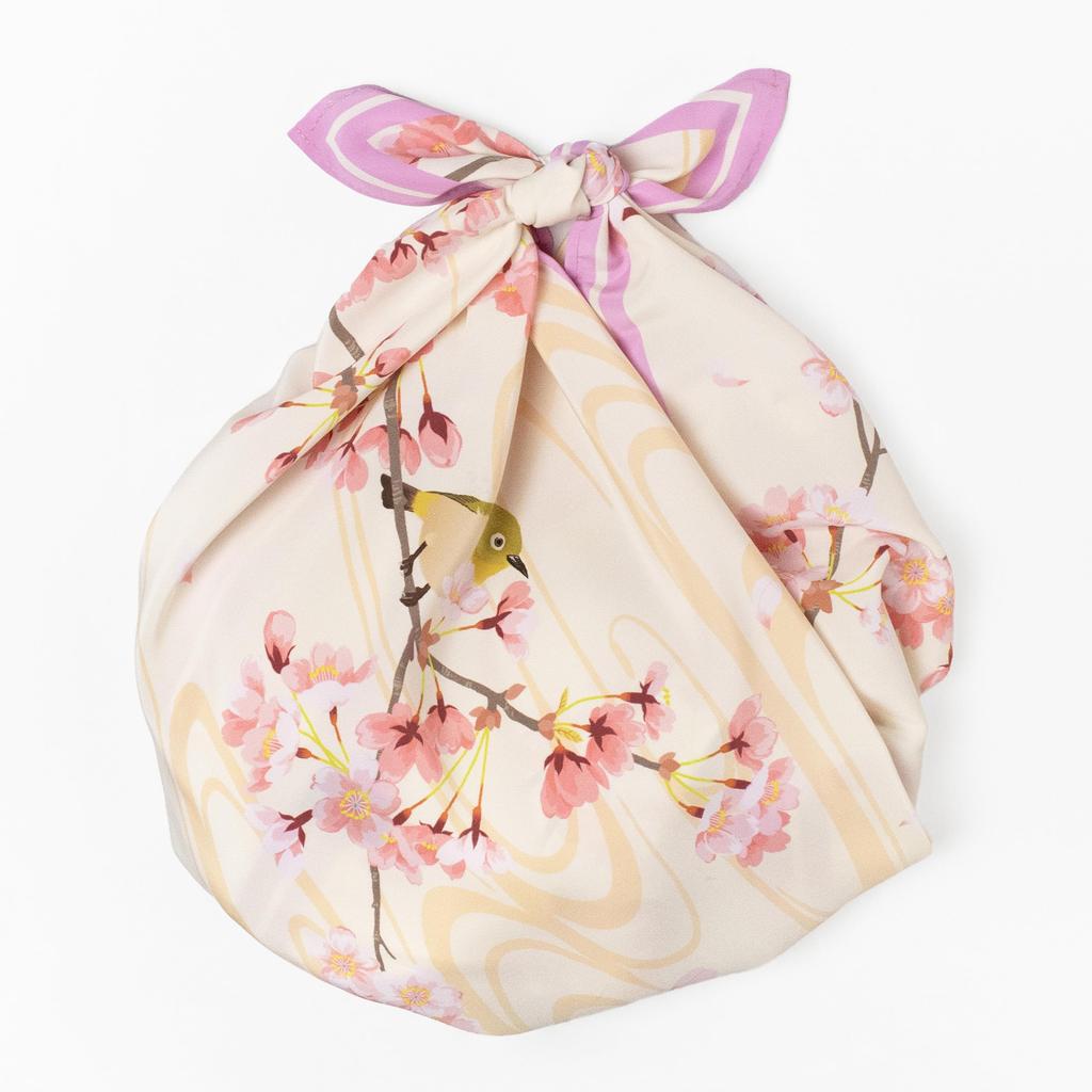 Asakura Dyeing Cloth Super Furoshiki Nagare Plain Weave Flowing Water Cherry Blossom Water-Repellent (wrapping cloth)