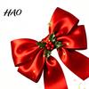 Seasonal Home Decoration Christmas Bow Window Sticker, Red Static Cling, Waterproof Party Decor Removable PVC Decal for Holiday Glass Windows