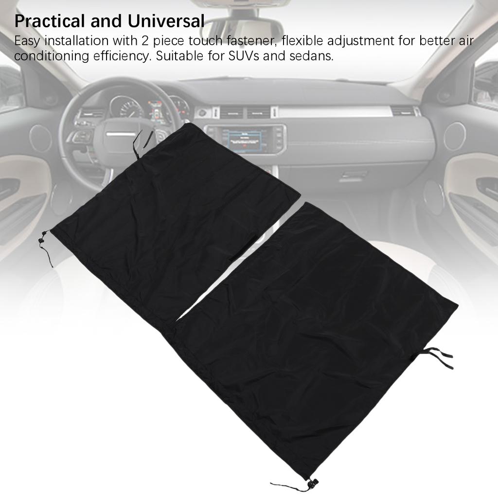 Car Privacy Curtains Removable Auto Window Sunshade Curtain with Adjustable Cord Universal for Sleeping Traveling