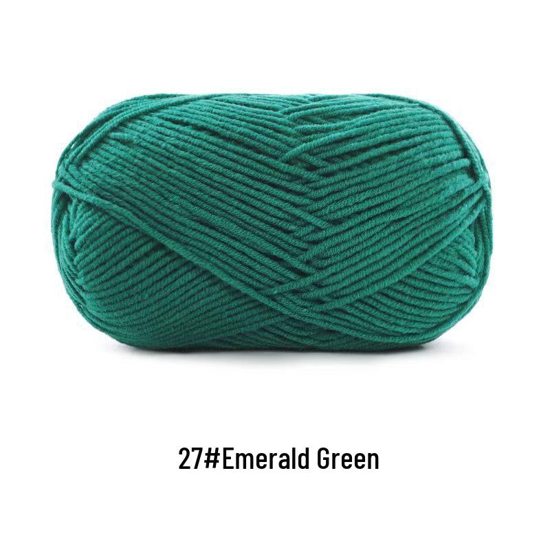 Suhe Meng Xiaoxiao 4-Ply Combed Cotton Milk Yarn for DIY Knitting: Blanket, Hat, Scarf Projects