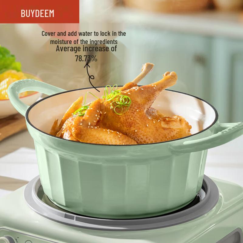 Buydeem Enameled Cast Iron Pot