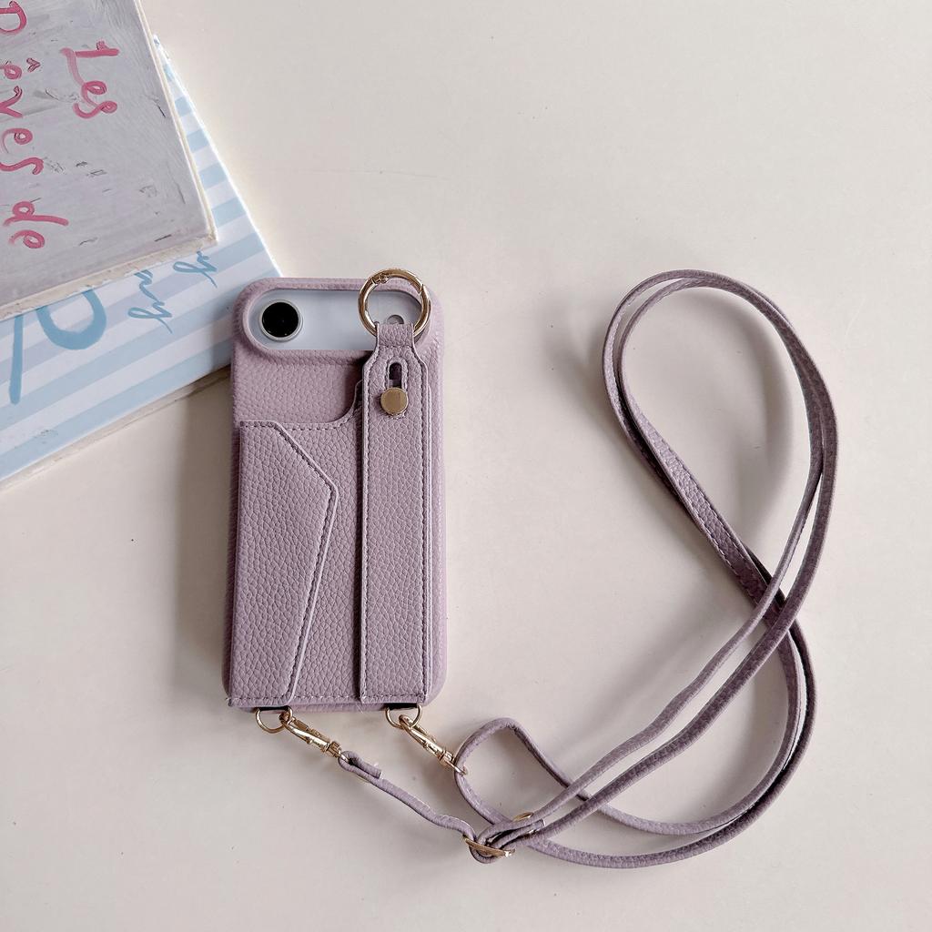Wrist Strap Crossbody Ring Holder Cards Solt Magnetic Wallet Leather Case For iPhone 17 Pro Max 16 Plus 15 14 Long Lanyard Cover