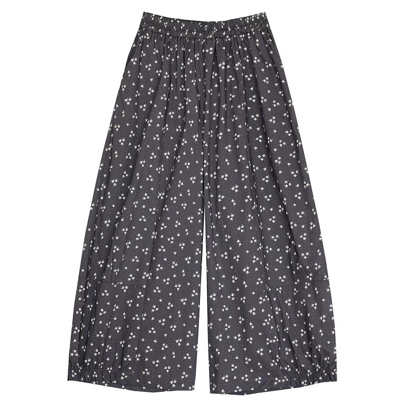 Plus size Vintage plaid high Waist Casual loose spring Summer wide leg Pants Women Trousers