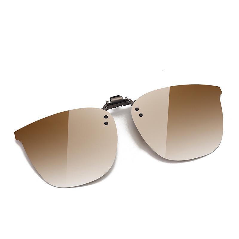 Stylish Polarized Clip-on Sunglasses for Driving and Fishing - Ultra-light Flip-up Design for Myopia