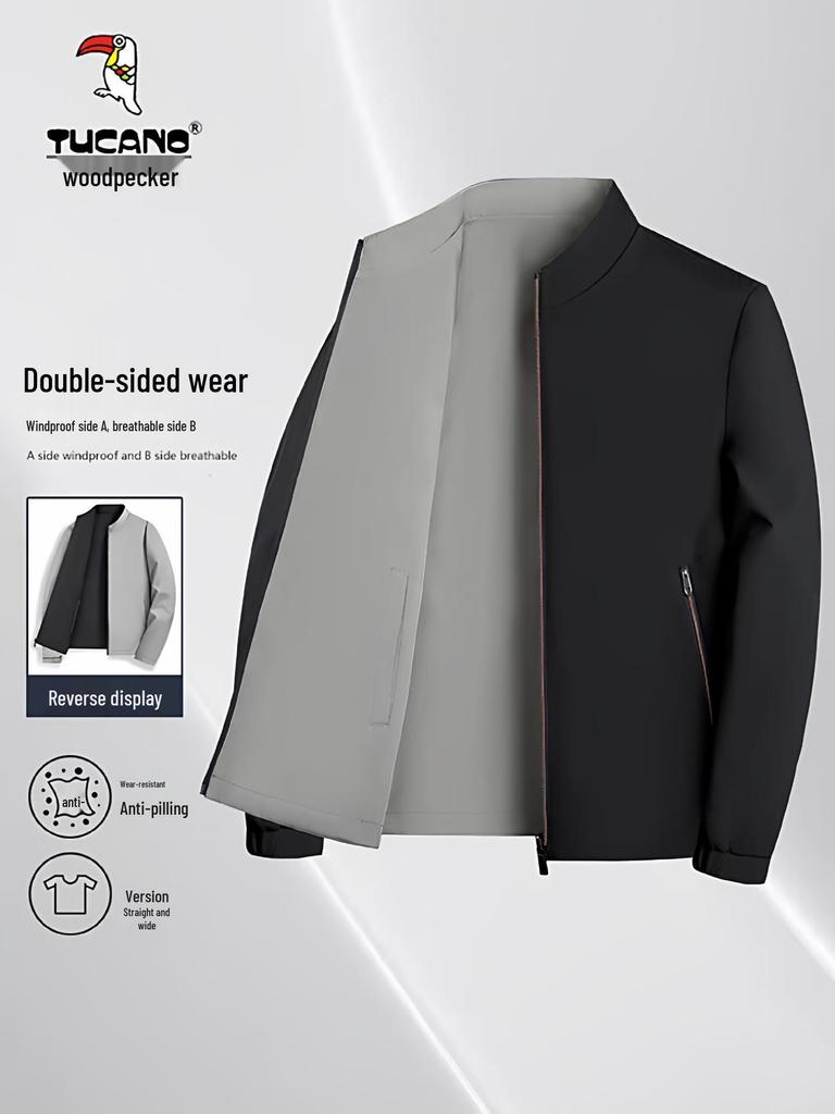 Romon Winter Elderly Men's Thickened Fleece-Lined Casual Cotton Pants