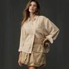 European and American Classic Plaid Long-sleeved Shirt Women's Casual Lapel Single-breasted Loose and Thin Outer Sunscreen Shirt Top