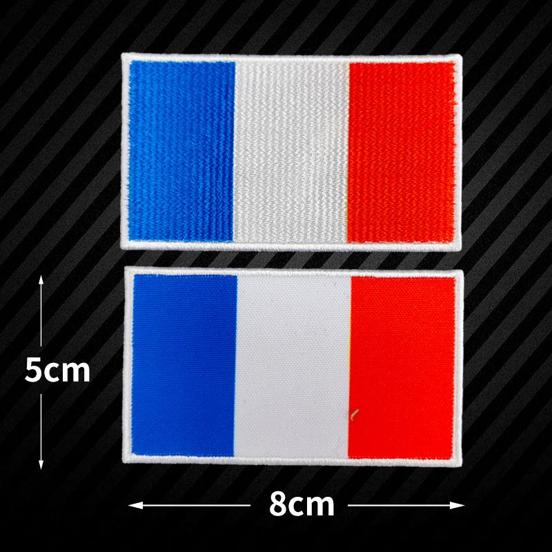 5 Stück Weltflagge Stickerei Stoffaufkleber Armband Klettverschluss DIY Aufnäher Stickerei Stoffaufkleber