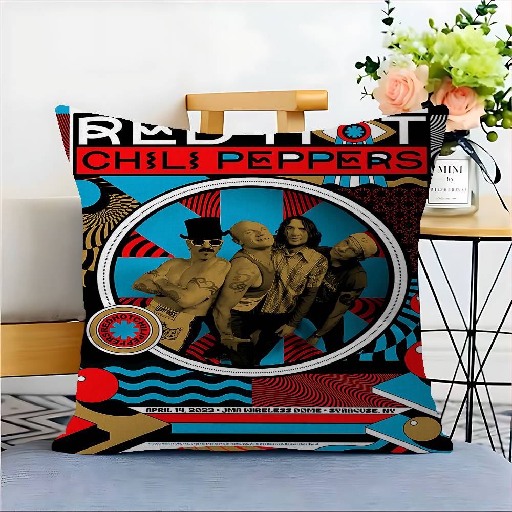 Rock Band Red Hot C-Chili P-Peppers Cushion Cover Polyester Sofa Cushions Decorative Throw Pillows Home Decoration Pillowcover