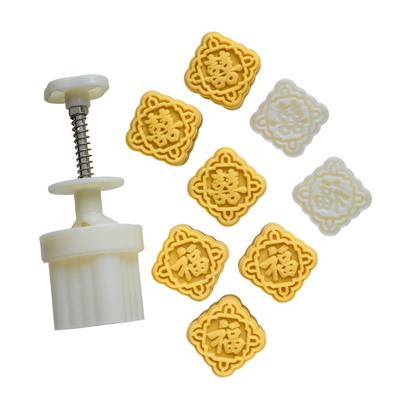 Unique Chinese Culture Mooncake Mold Dessert Molds Pastry Stamps Baking Accessory ABS Material Hand Pressure Baking Tool