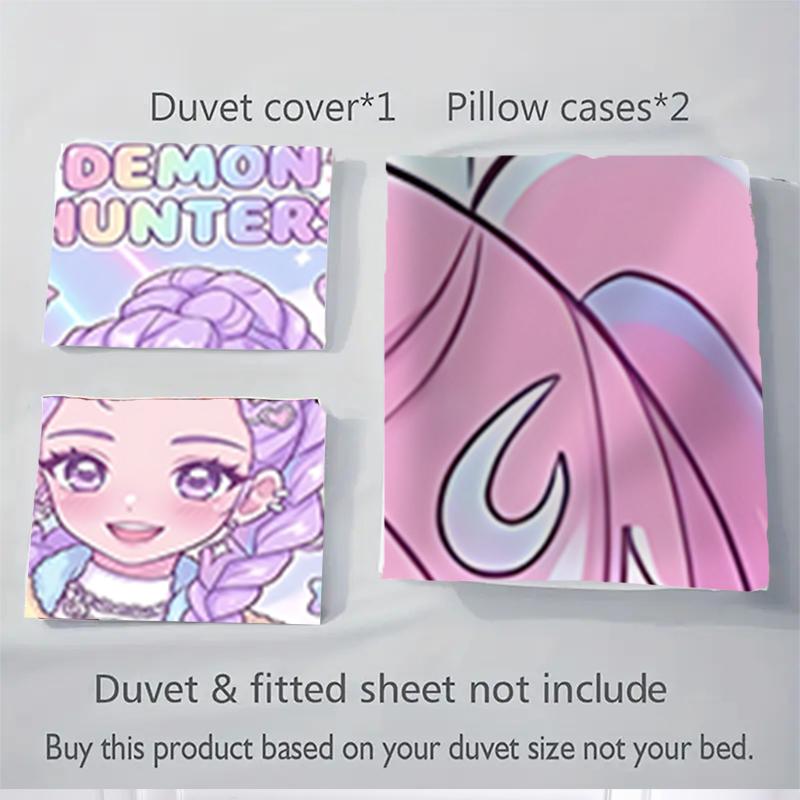 3Pcs Kpop Demon Hunters Bedding Sets For All Sizes New 3D Printed Bed Cover Comforter Duvet Cover Pillowcase Bedroom Decoration