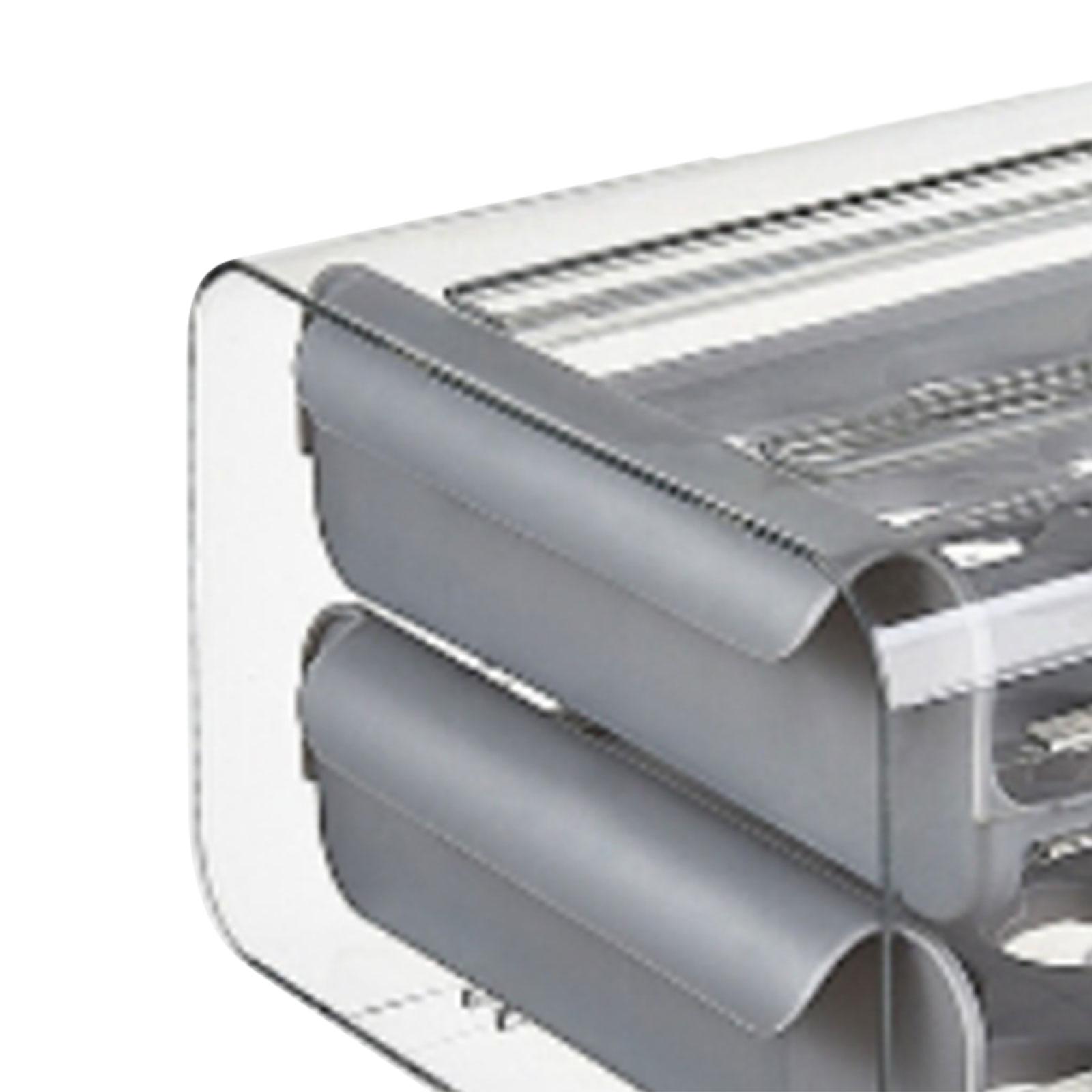 Egg Holder Egg Storage Container, Transparent Large Capacity ,Durable Egg Tray Gray