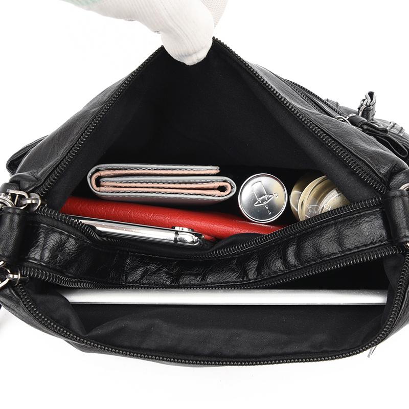 Women's Lightweight Soft PU Leather Multi-Pocket Crossbody Shoulder Bag – Ideal for Mothers