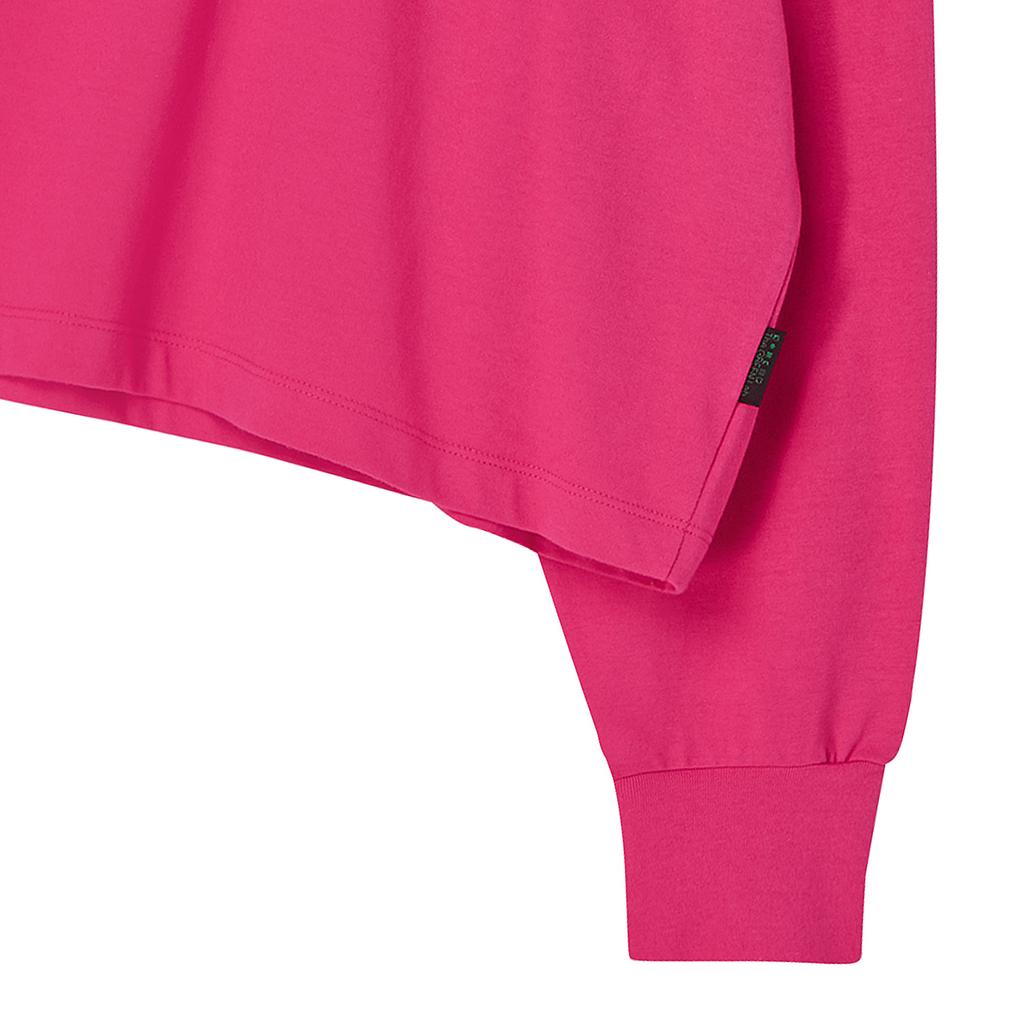 THE GREEN LAB Essential Crop Long Sleeve Tee [Pink]