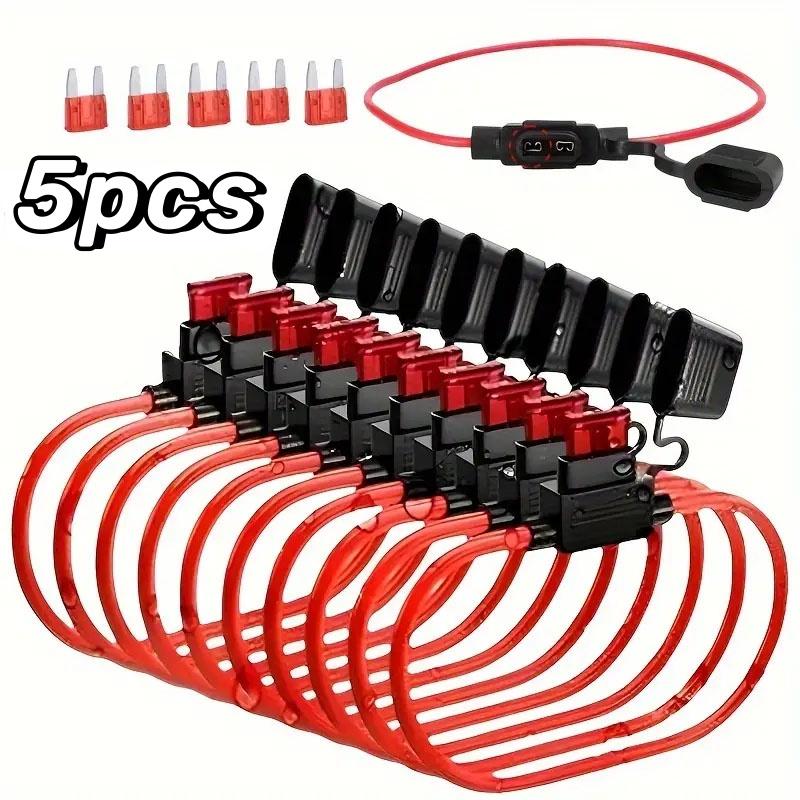 5/10Pcs 14AWG Car Mini Fuse Box Blade Type In Line Fuse Holder Waterproof for 2V 30A Car Motorcycles Wire Cutoff Switch Socket